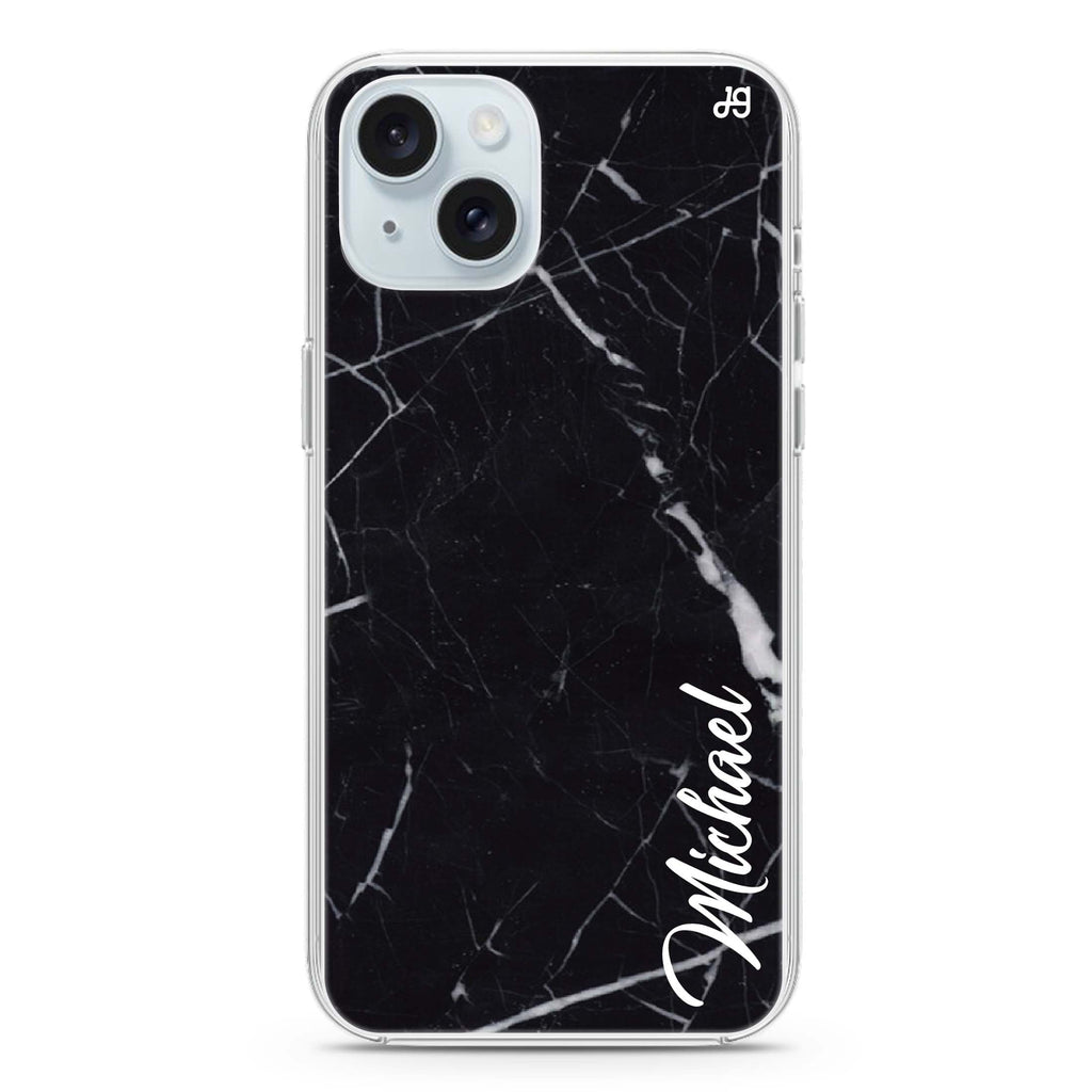 Black Marble – Deep Love iPhone 15 plus Ultra Clear Case