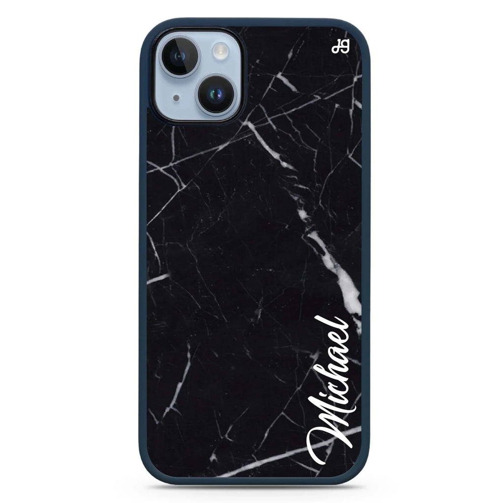 Black Marble – Deep Love iPhone 15 Plus Impact Guard Bumper Case