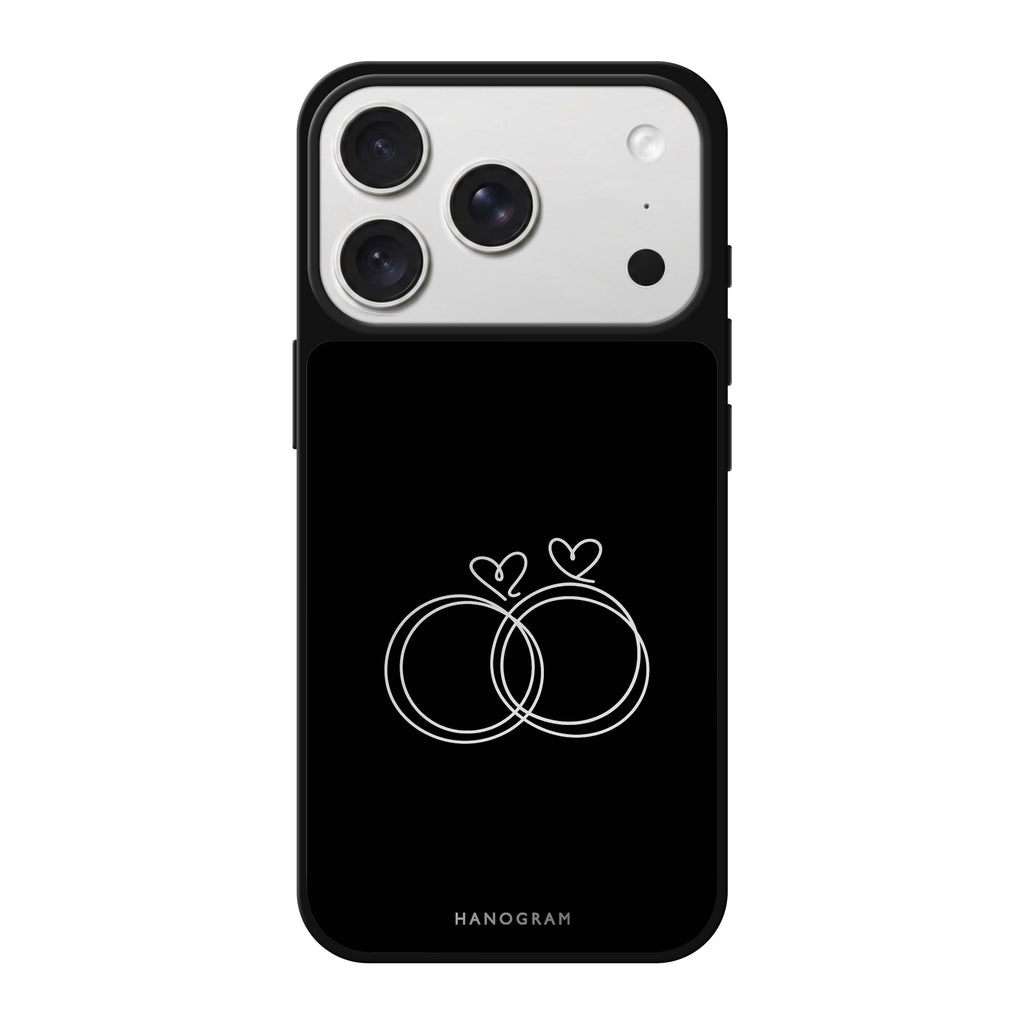Silver Heartloops iPhone 18 Pro Max Mirror Case - design view 1