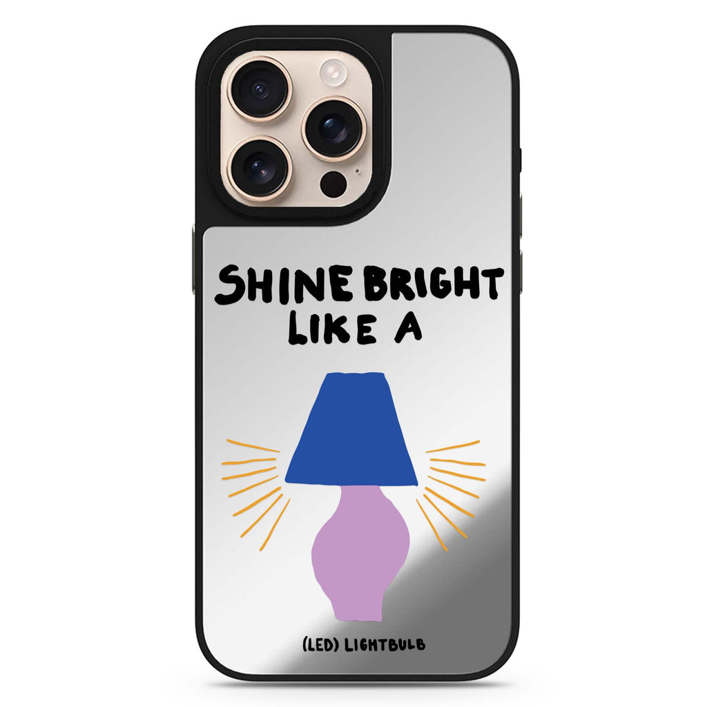Shine Bright Like a LED sleek reflective design iPhone 16/15/14 Pro Max & Pro mirror case