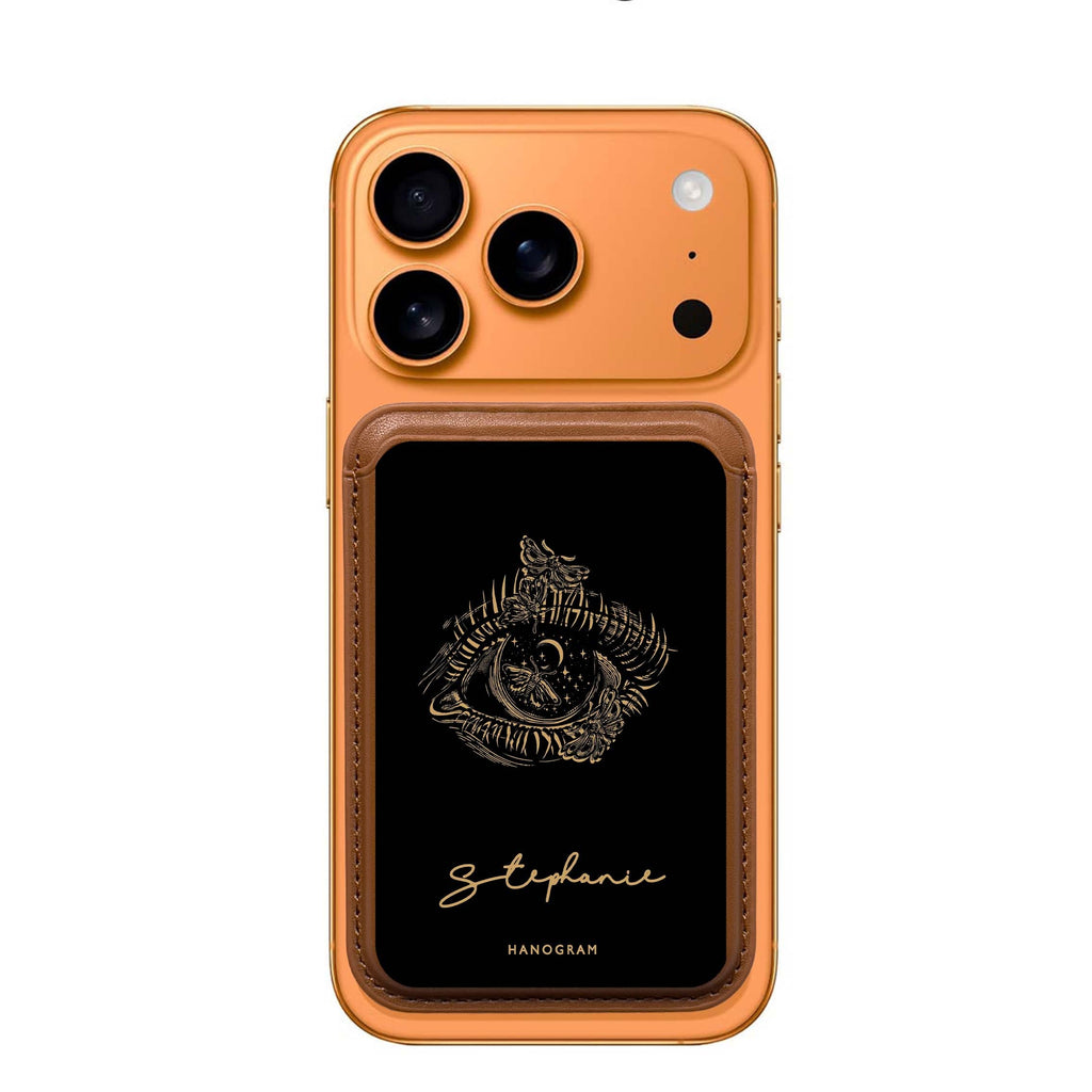 Impressive Eye II custom name MagSafe wallet for iPhone, personalized magnetic card holder, main view