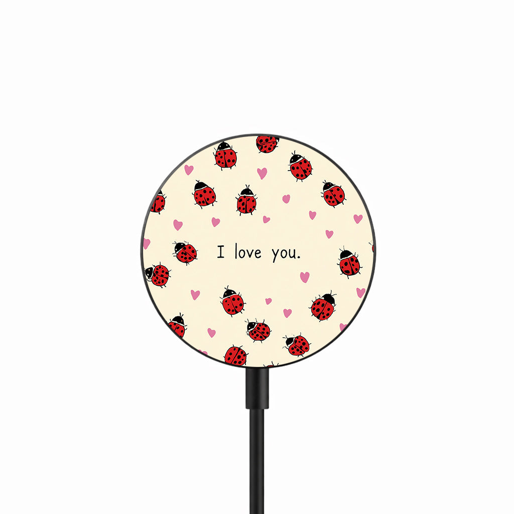 Love Bug Hearts 25W Qi2.2 magnetic wireless charger front view