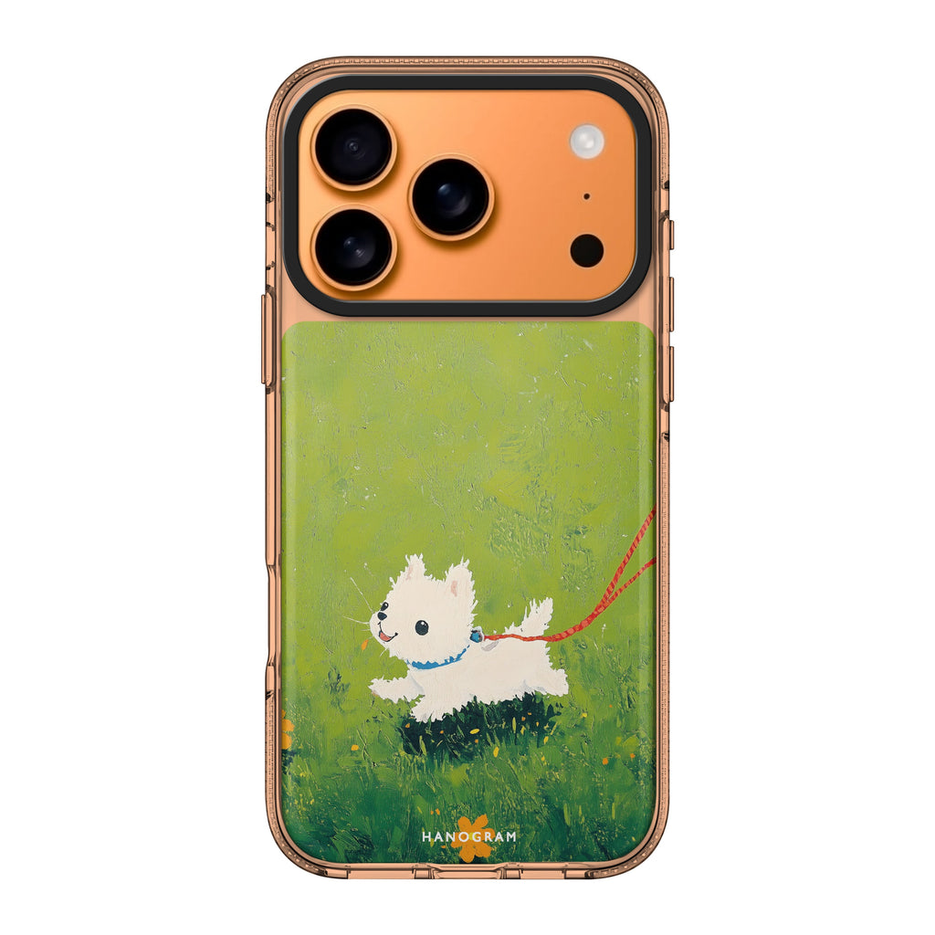 Chasing Joy graphic playful iPhone 17 Pro Max ultra clear case