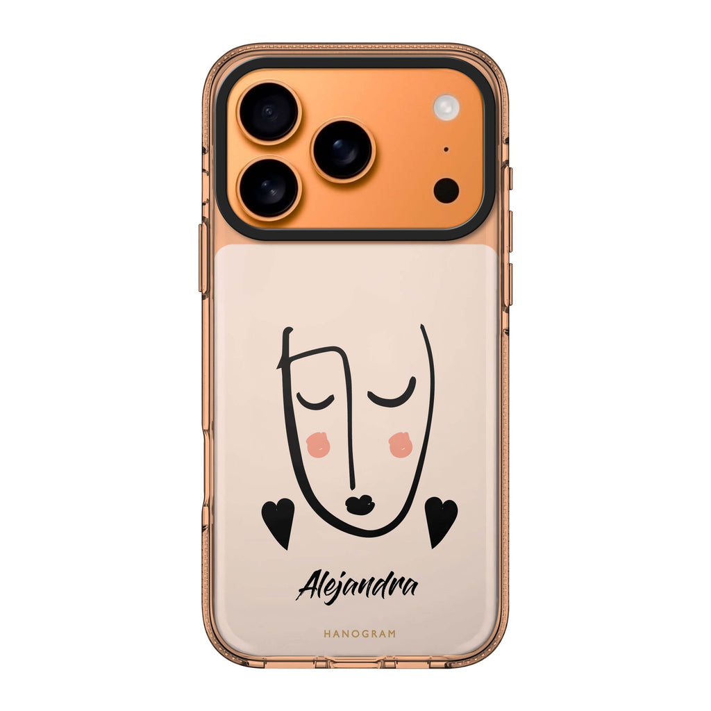 Lovely Face personalized name portrait iPhone 17 Pro Max ultra clear case