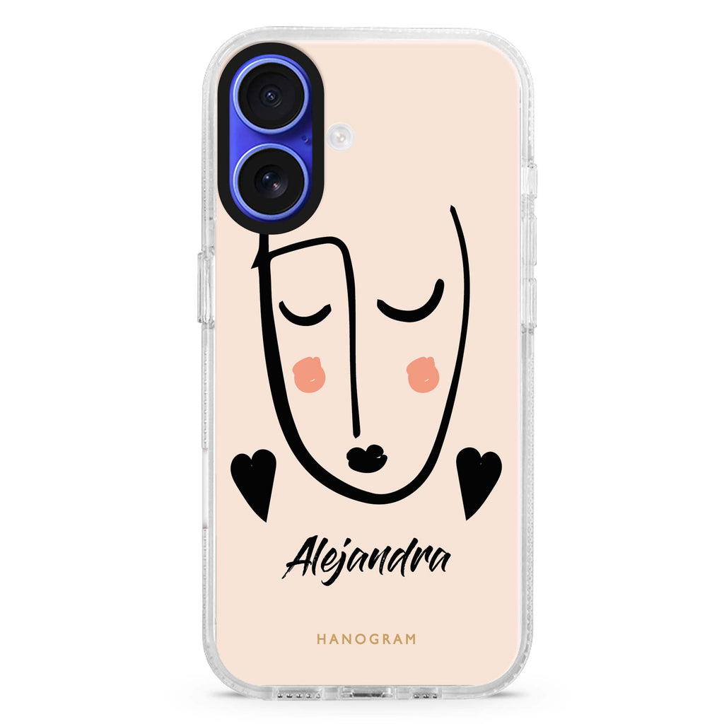 Lovely Face MagSafe Compatible iPhone 16 Ultra Clear Case - Personalized and Stylish Protection