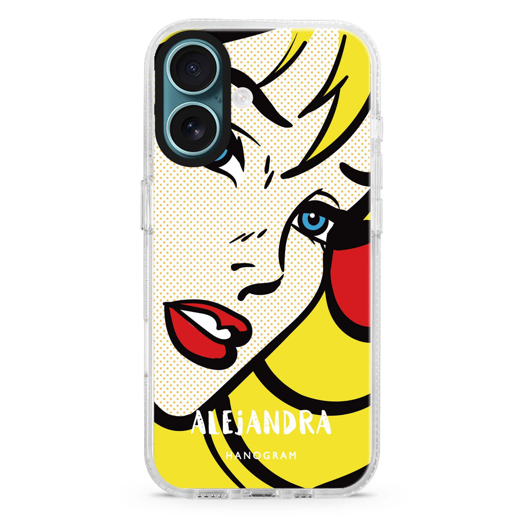 Pop Girl MagSafe Compatible iPhone 16 Ultra Clear Case - Personalized and Stylish Protection