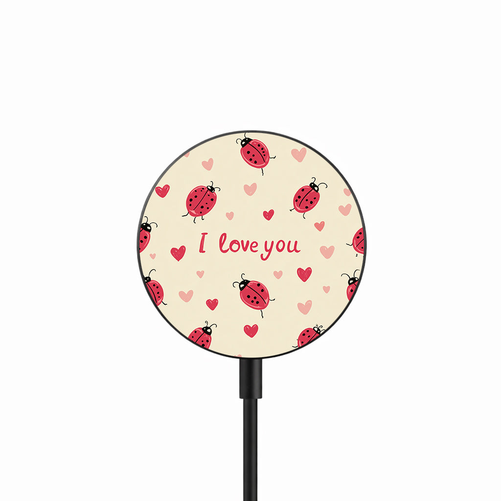I Love You Bugs 25W Qi2.2 magnetic wireless charger front view