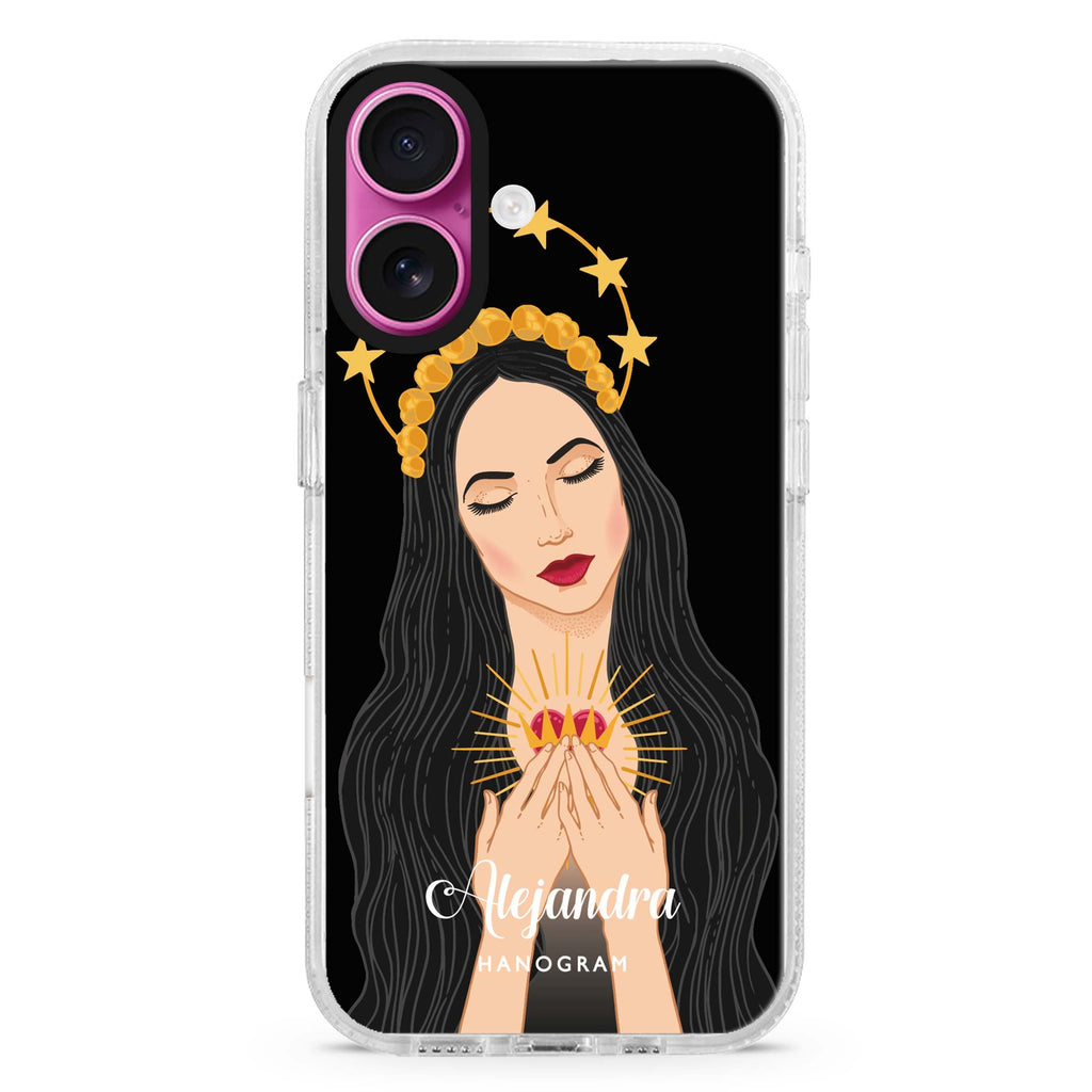 The Virgin Mary Custom iPhone 16/16 Plus Clear Case The Virgin Mary Custom iPhone 16/16 Plus Clear Case