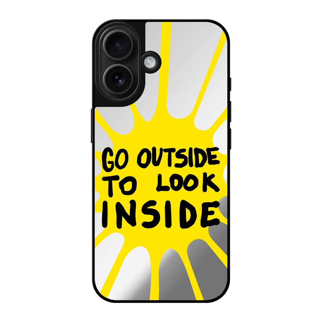 Reflective iPhone 16 Mirror Case –Go Outside to Look INSIDE shine Design