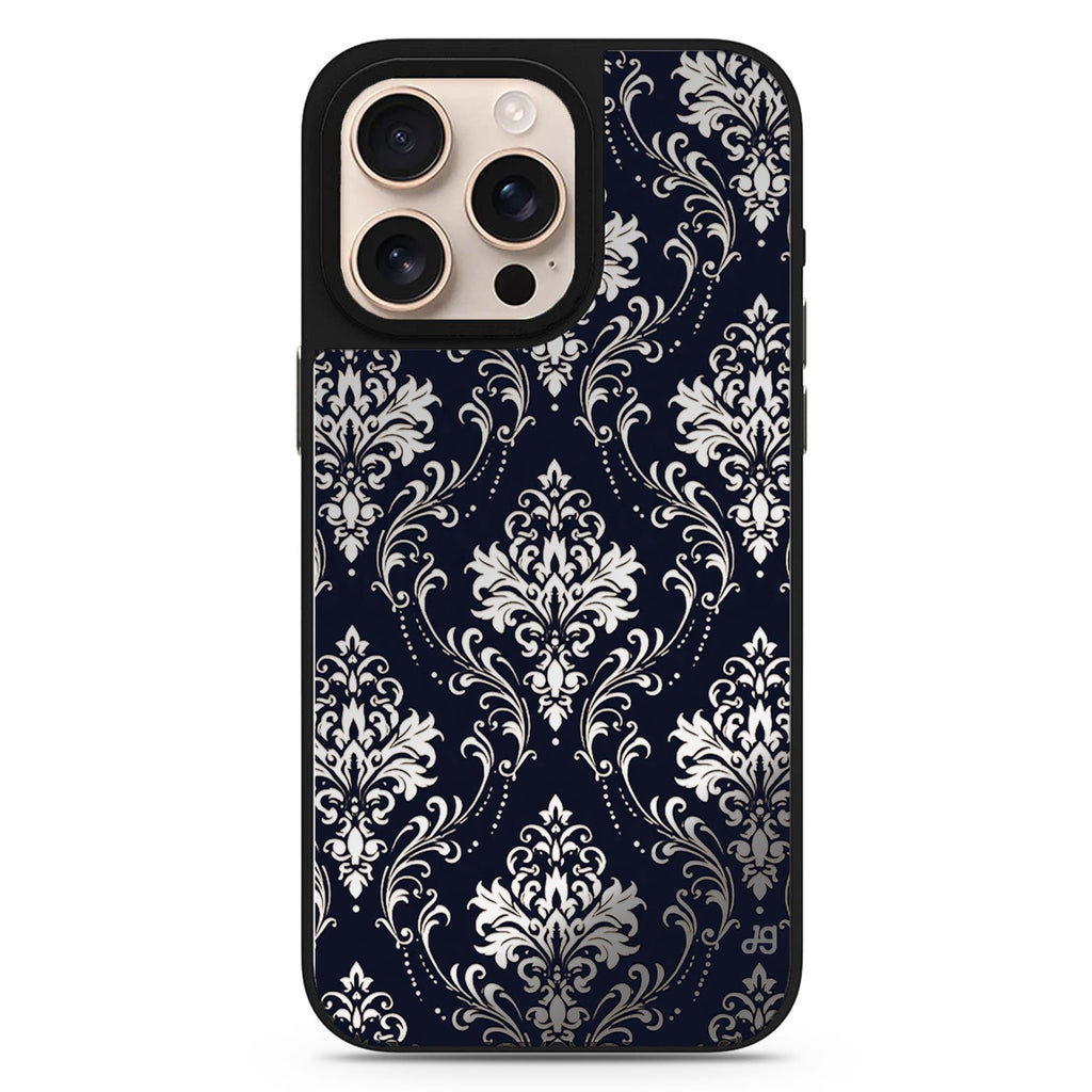 Ink Palace Damask iPhone Mirror Case – design view 1