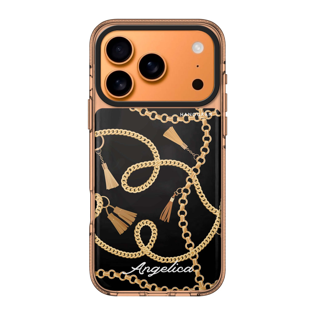 Belt and Chain I personalized name fashion iPhone 17 Pro Max ultra clear case