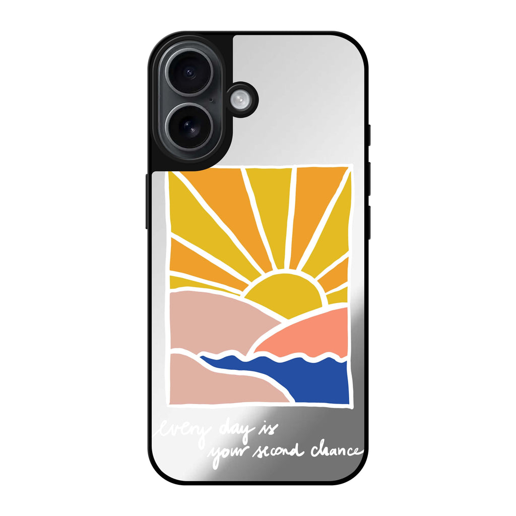 Reflective iPhone 16 Mirror Case –Have a good day Design