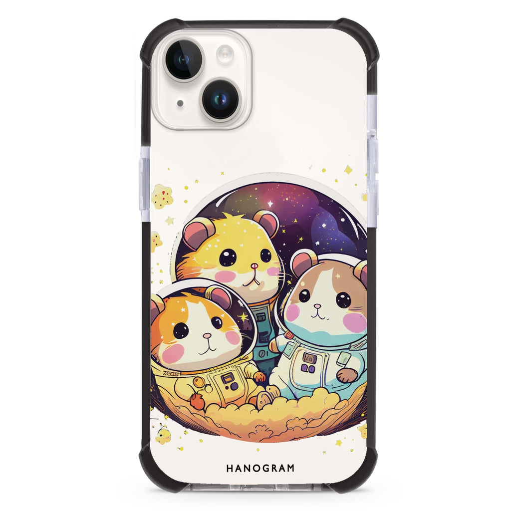 Cute space squirrels iPhone 15 Plus MagSafe Compatible Ultra Shockproof Case