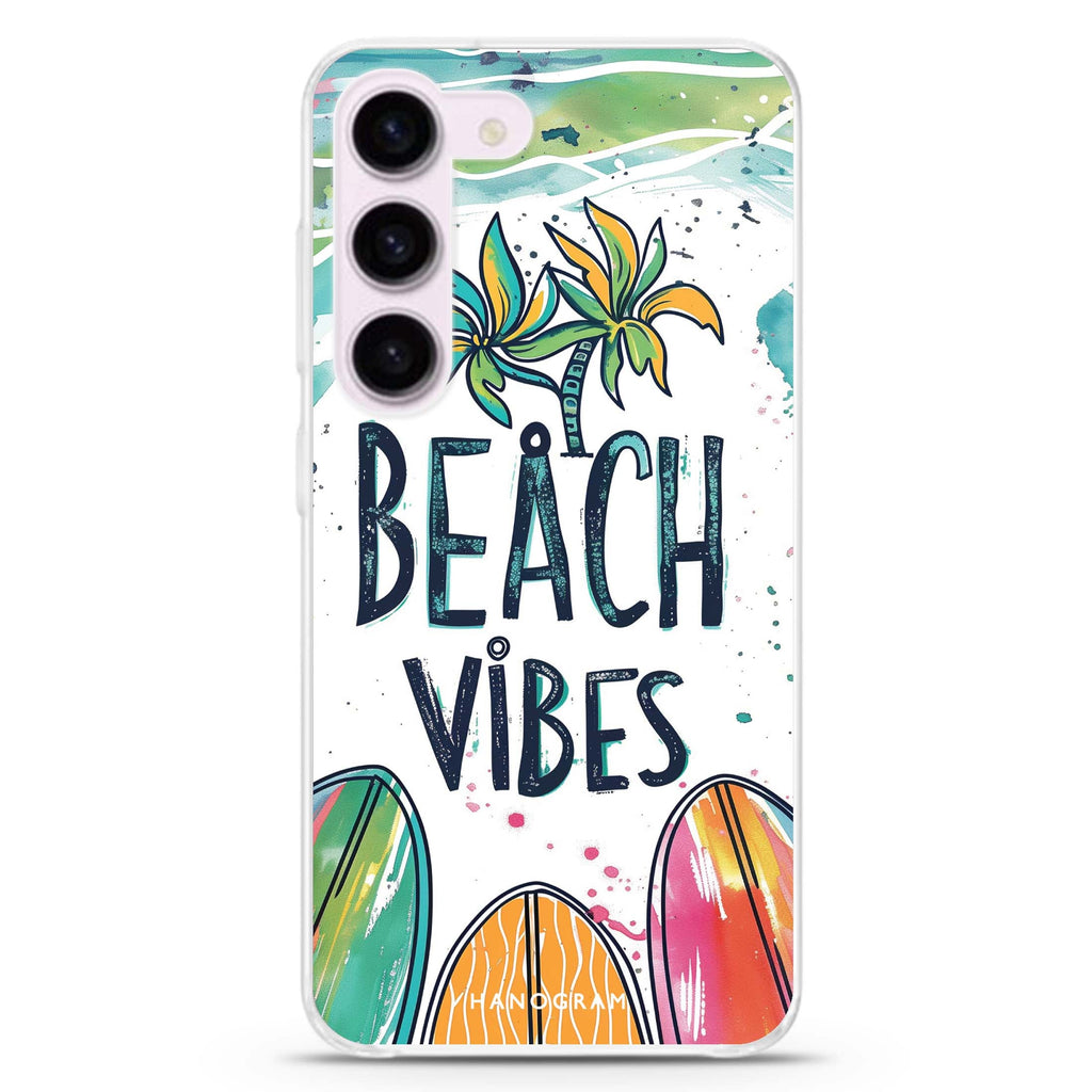 Sand and Surf ultra-clear case for Samsung Galaxy S23/S22, front view