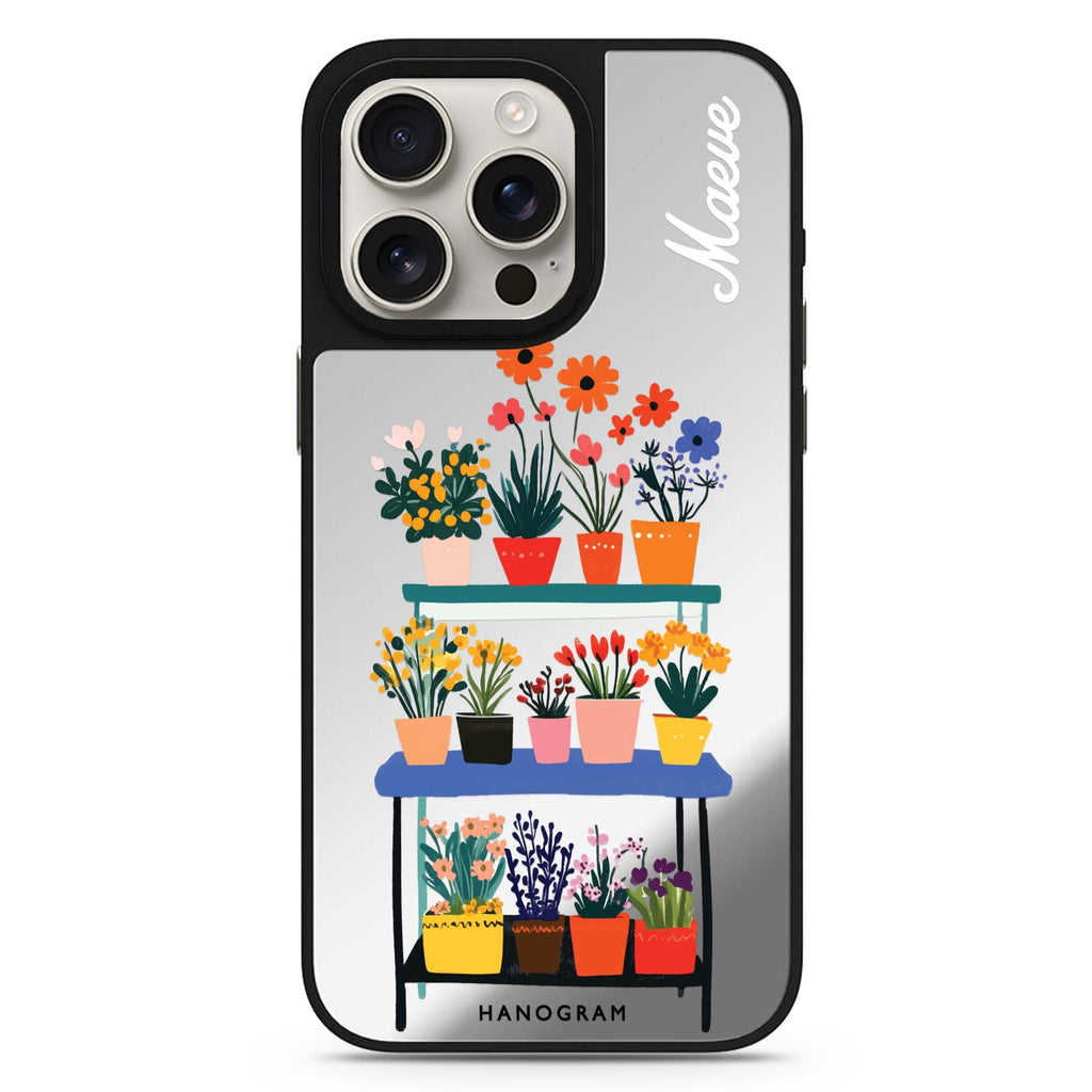 Petal Pop #1 personalized name MagSafe mirror case for iPhone 16/15/14 Pro Max and Pro, main view