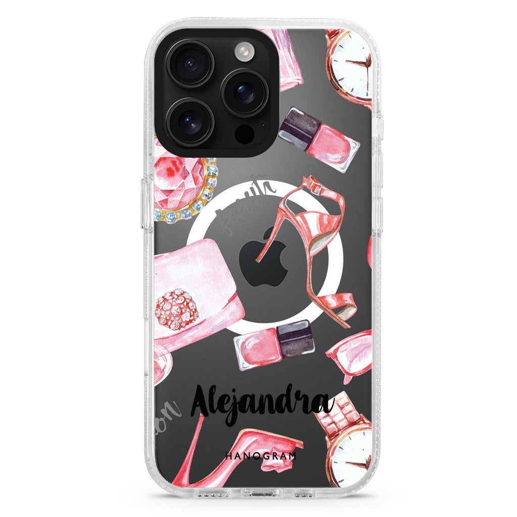 Abstract Doodles MagSafe Compatible iPhone 16 Pro Ultra Clear Case - Personalized and Stylish Protection