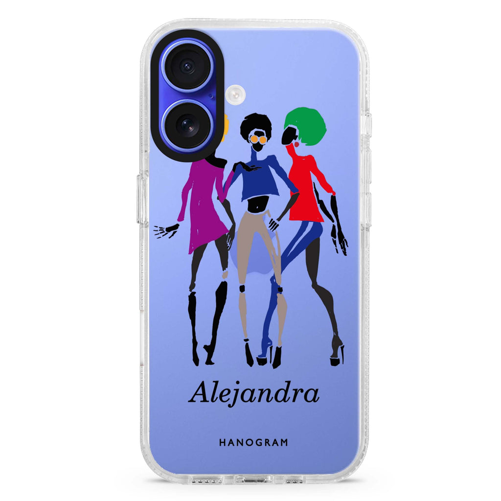 Artistic Girls Custom iPhone 16/16 Plus Clear Case | HANOGRAM Hanogram Artistic Girls Custom iPhone 16/16 Plus Clear Case | HANOGRAM Hanogram