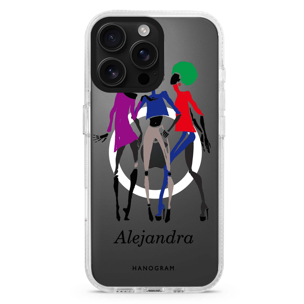 Artistic Girls MagSafe Compatible iPhone 16 Pro Ultra Clear Case - Personalized and Stylish Protection