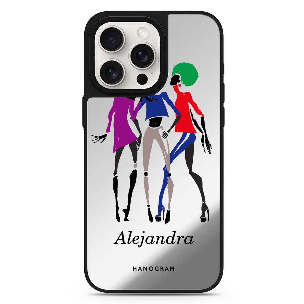 Artistic Girls personalized name MagSafe mirror case for iPhone 16/15/14 Pro Max and Pro, main view