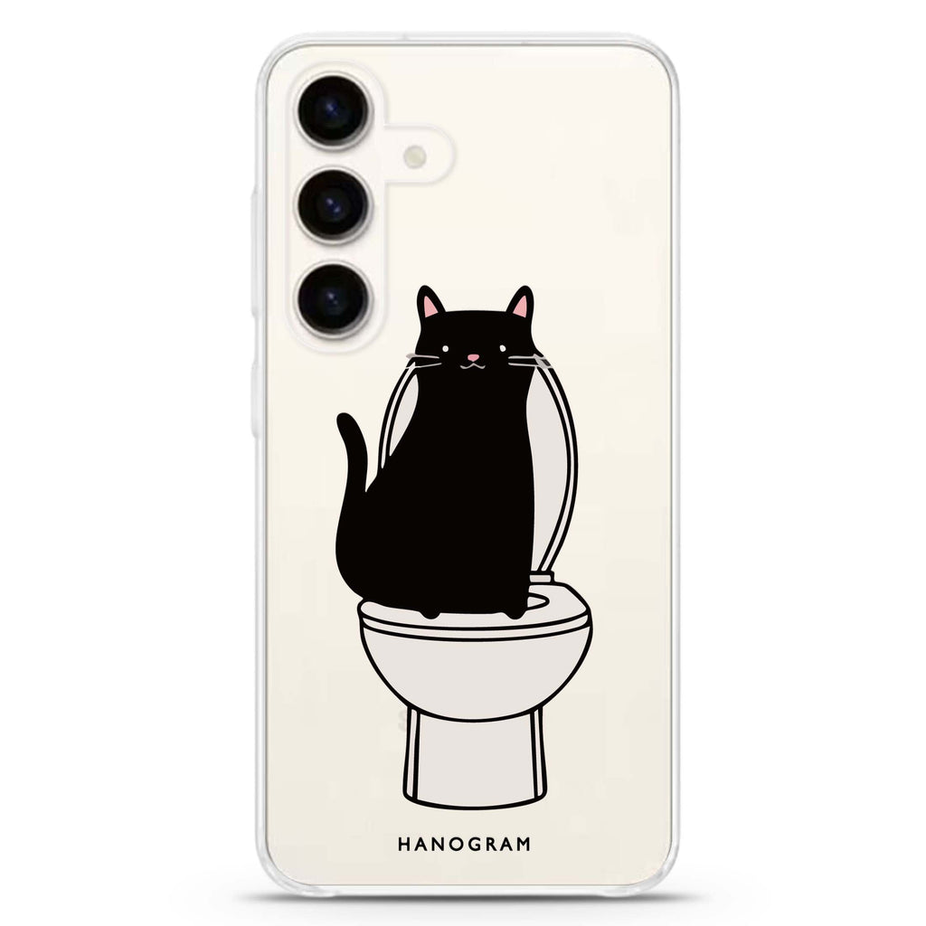 Toilet Cat Samsung Galaxy Ultra Clear Case