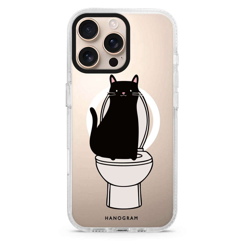 Toilet Cat Magsafe Compatible Ultra Clear Case