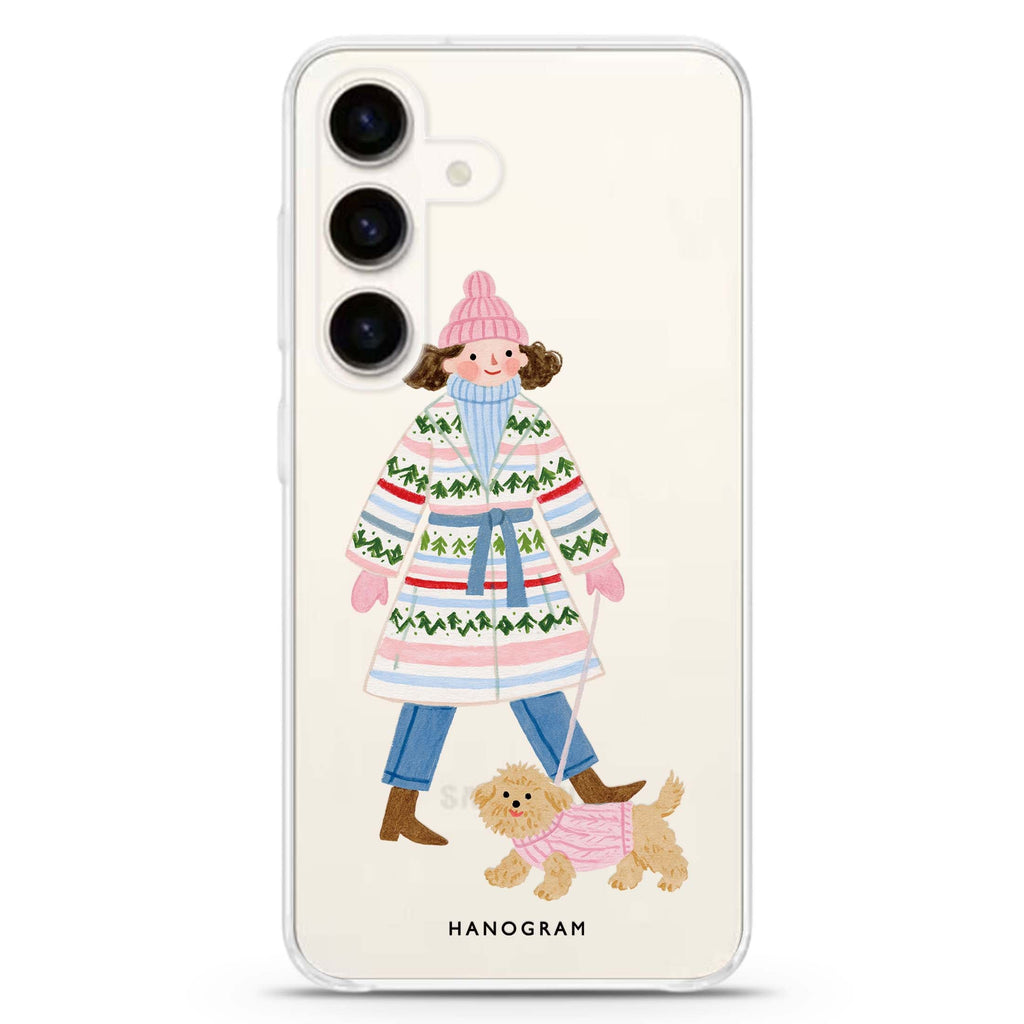 Woolly Walks Together Samsung Galaxy Ultra Clear Case — front view
