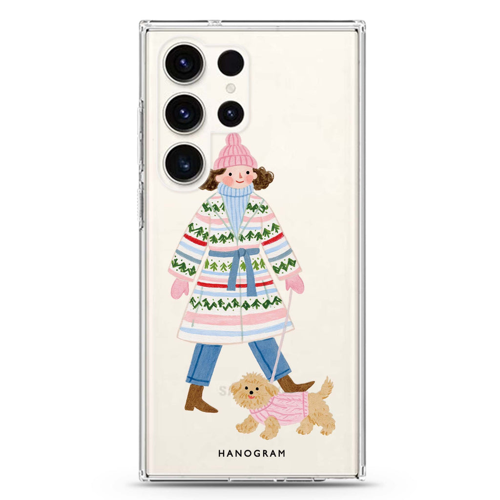 Woolly Walks Together Samsung Galaxy Ultra Clear Case — front view