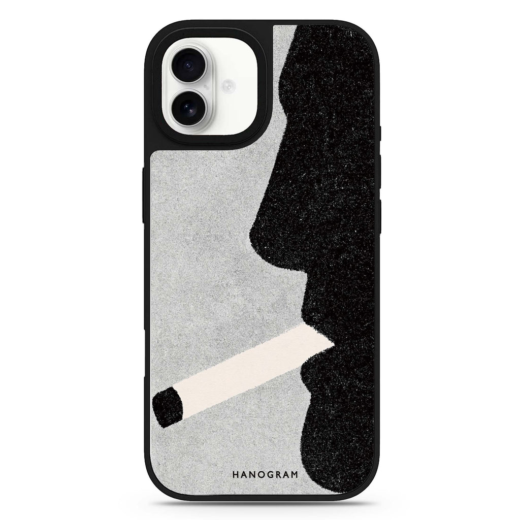Noir Smoke Portrait iPhone 17 Mirror Case - View 1