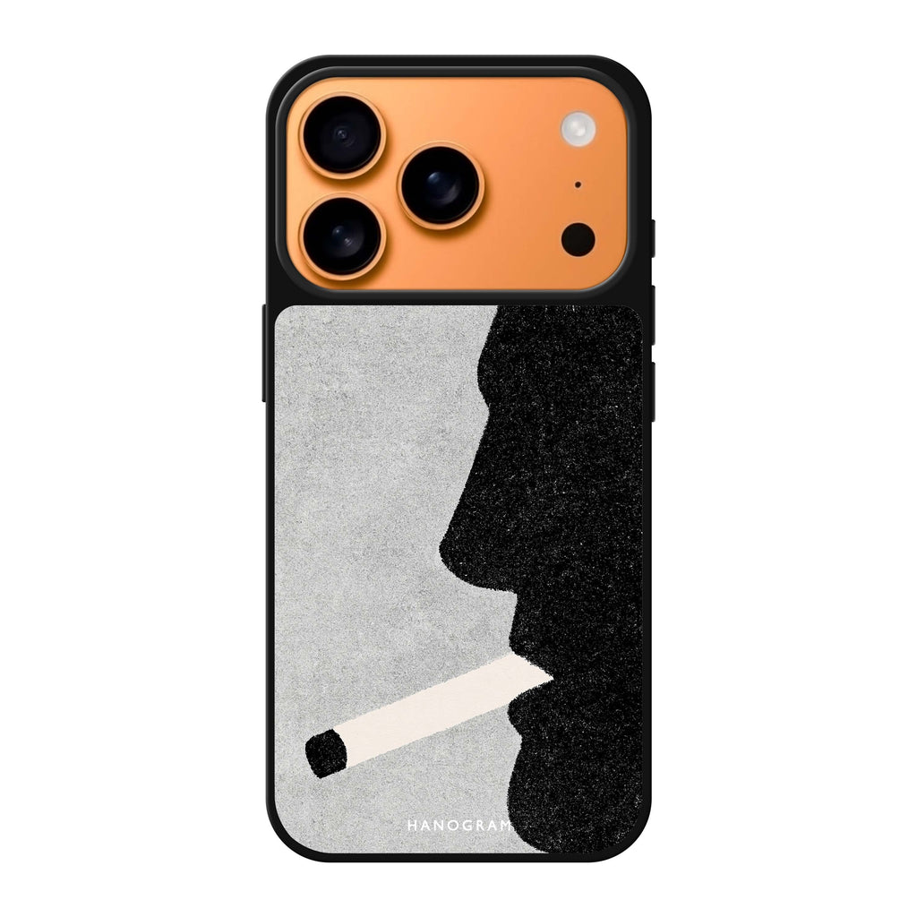 Noir Smoke Portrait iPhone 17 Pro Max Mirror Case - design view 1
