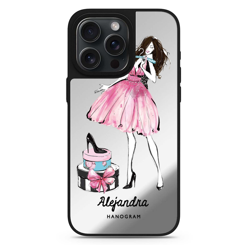 Fashion Party personalized name MagSafe mirror case for iPhone 16/15/14 Pro Max and Pro, main view