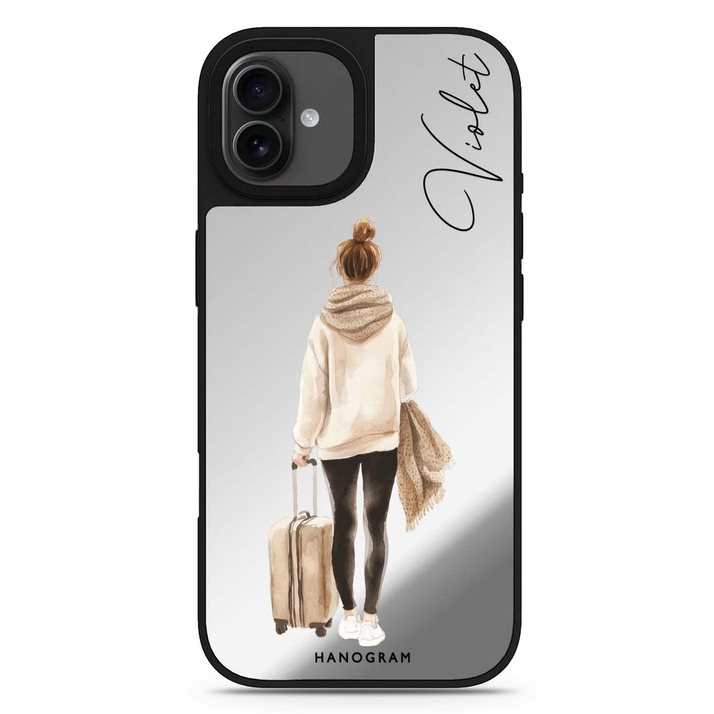 Weekend Stroll personalized name iPhone 17 mirror case