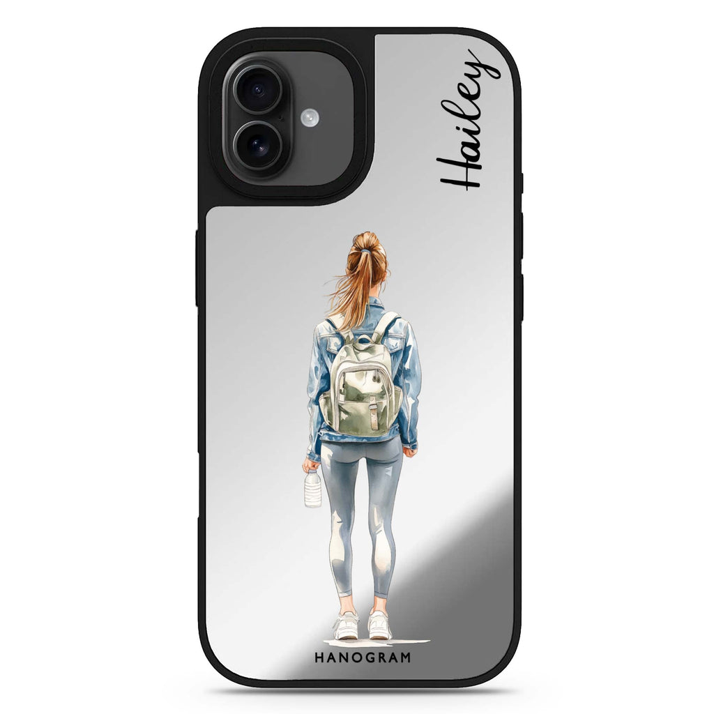 Weekend Flow personalized name iPhone 17 mirror case