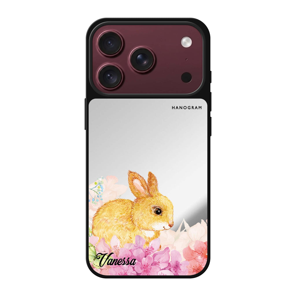 Bunny & Me personalized name bunny animal cute iPhone 18 Pro Max mirror case