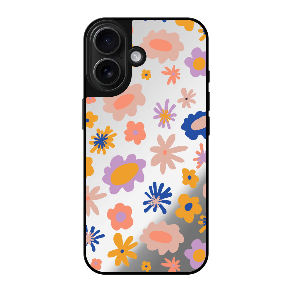 Reflective iPhone 16 Mirror Case –My love & pure heart Design