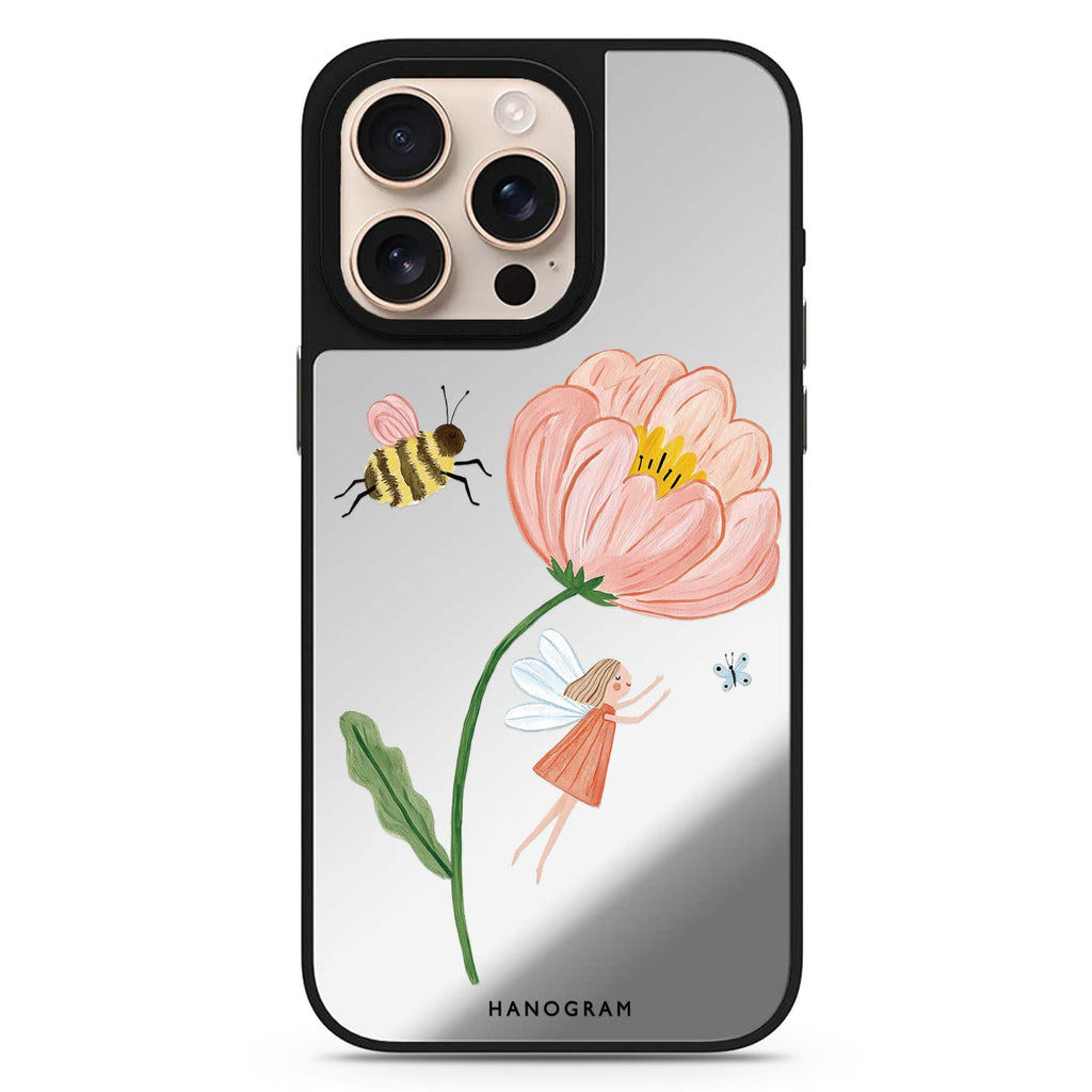 A Fairy Beneath the Petal iPhone Mirror Case – design view 1