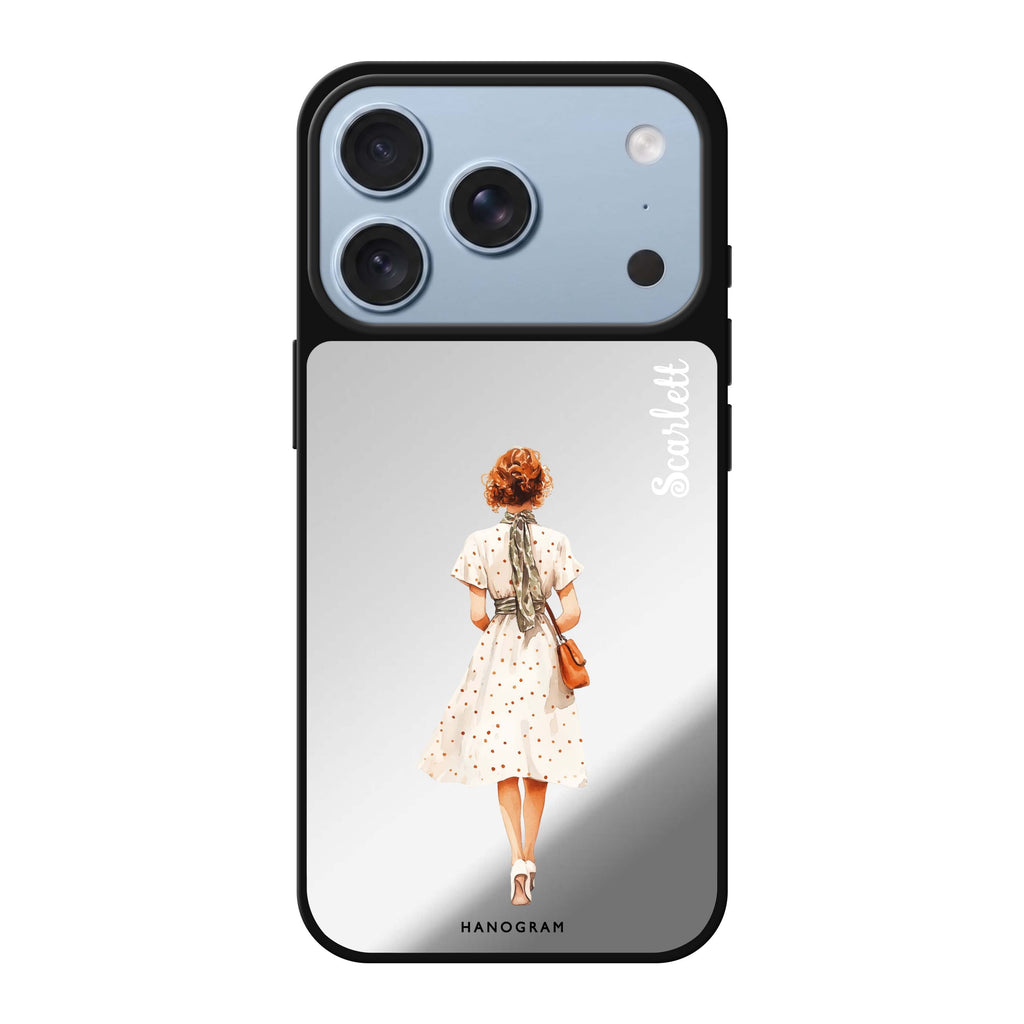 Dot Days personalized name pattern iPhone 18 Pro Max mirror case