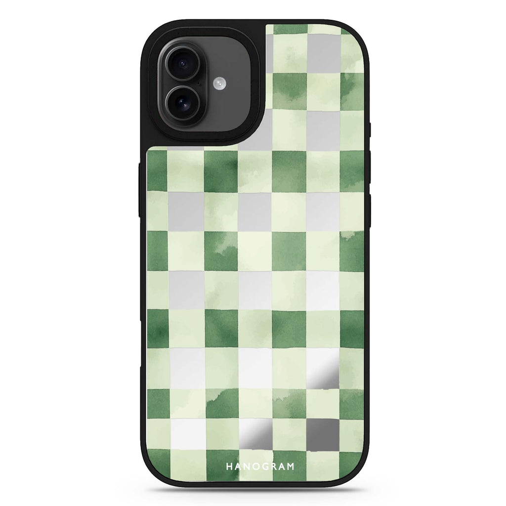 Meadow Checks checker pattern iPhone 17 mirror case