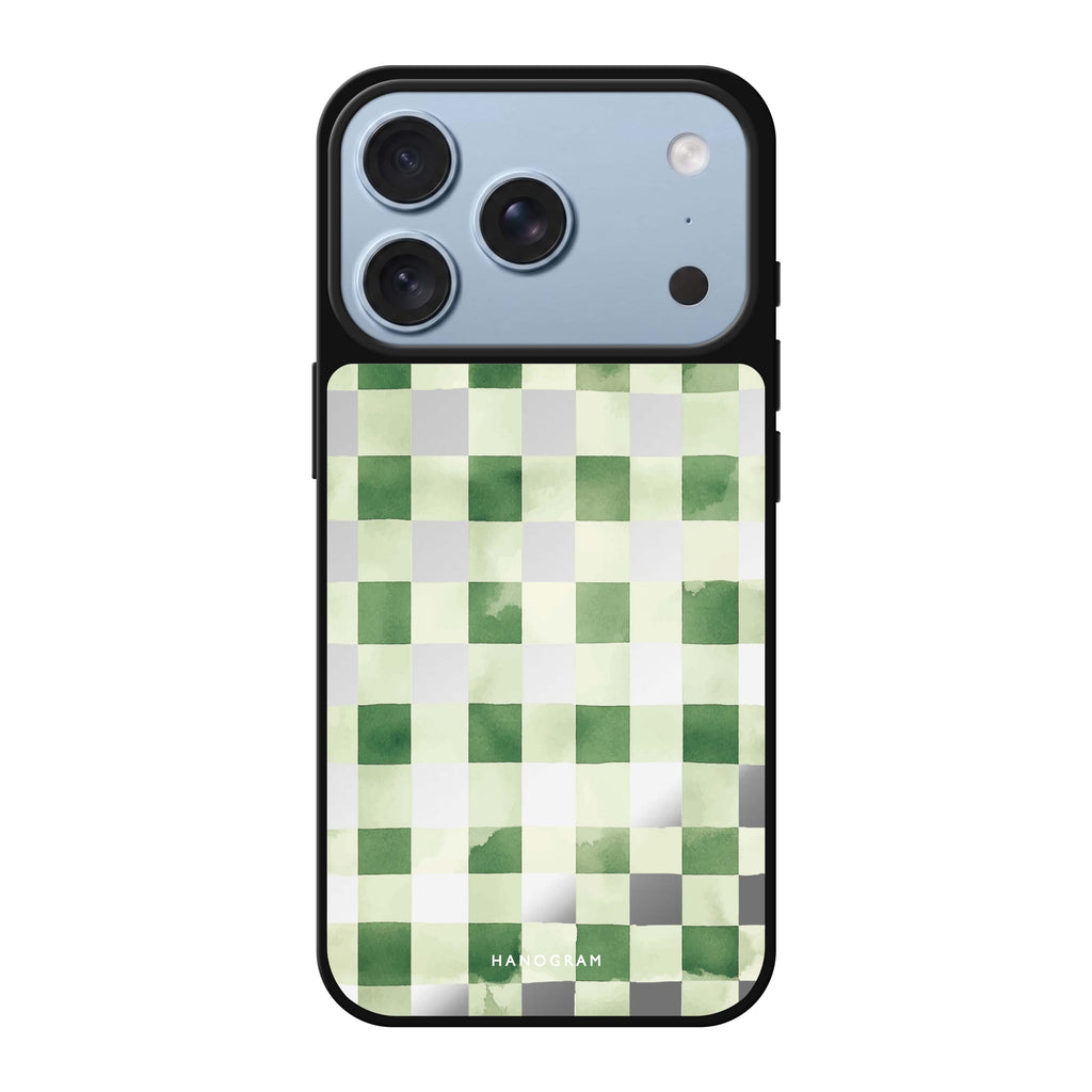 Meadow Checks floral nature pattern iPhone 18 Pro Max mirror case