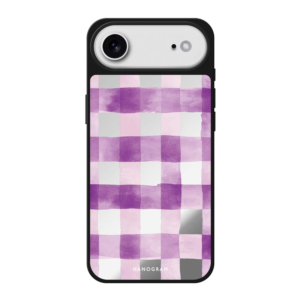 Lavender Checks 鏡面手機殼