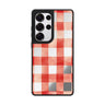 Cherry Checks Samsung Galaxy S25 S24 S23 Ultra mirror case, front view