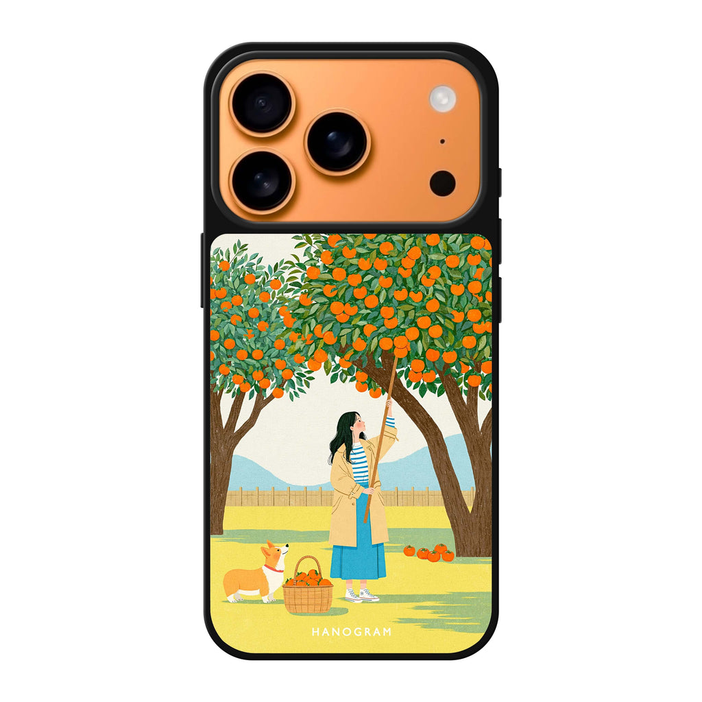 Orange Picking Afternoon iPhone 17 Pro Max Mirror Case - design view 1