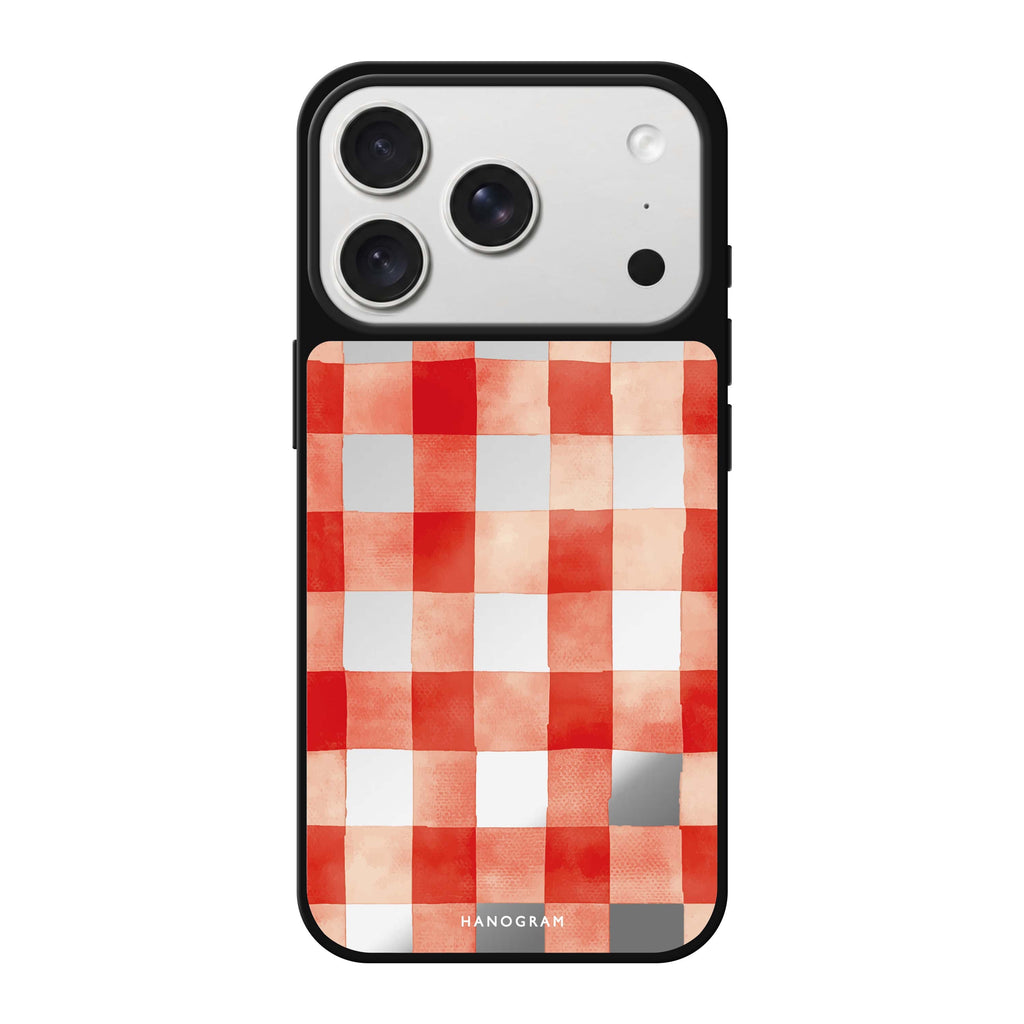 Cherry Checks cherry fruit pattern iPhone 18 Pro Max mirror case