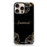 Crafts of Floral custom name iPhone 16/15/14 Pro Max & Pro ultra clear case floral design, front product view