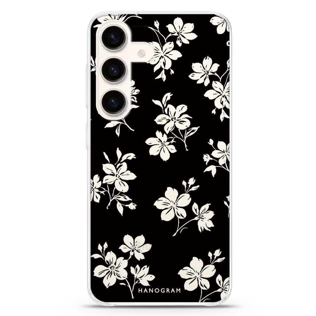 Blossoms after Dark Samsung Galaxy Ultra Clear Case — front view