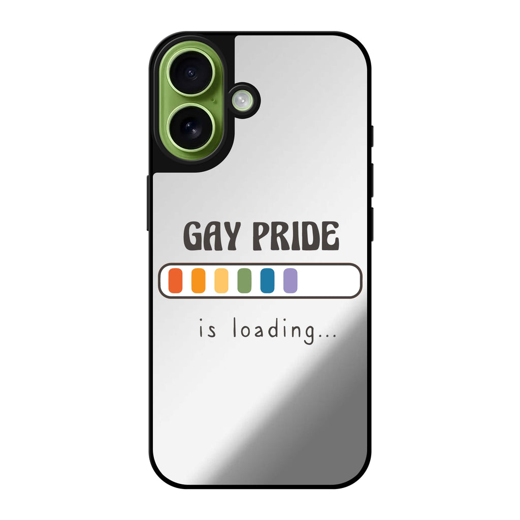 Reflective iPhone 16 Mirror Case –Gay Pride is loading Design