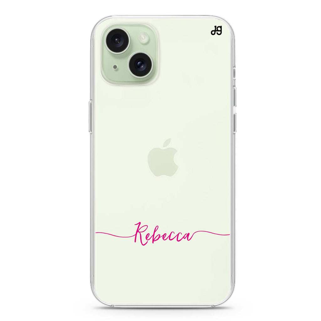 Initial handwritten iPhone 15 plus Ultra Clear Case