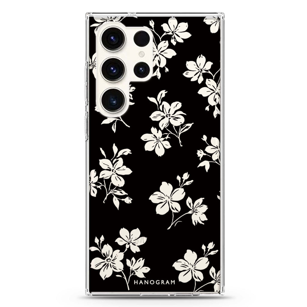 Blossoms after Dark Samsung Galaxy Ultra Clear Case — front view