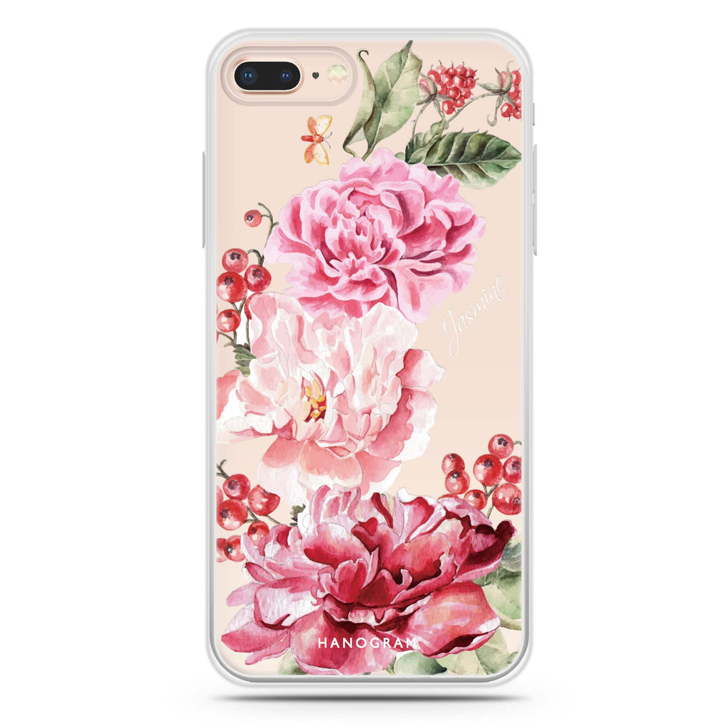 Pretty Watercolor Flowers iPhone 8 Ultra Clear Case