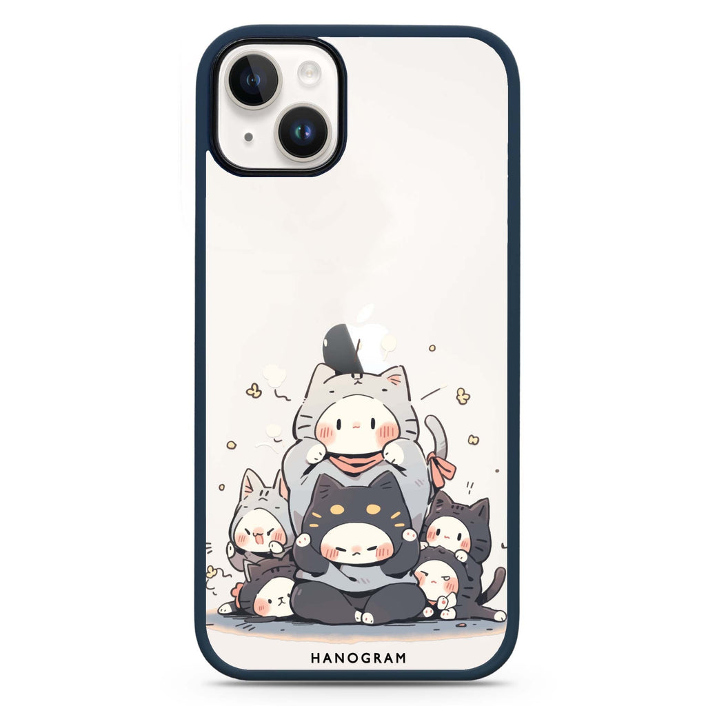 Feline Asana Lesson iPhone 15 Impact Guard Bumper Case