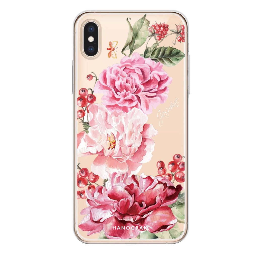 Pretty Watercolor Flowers iPhone XS Max Ultra Clear Case